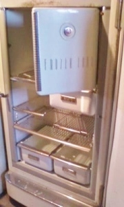 GE refrigerator inside